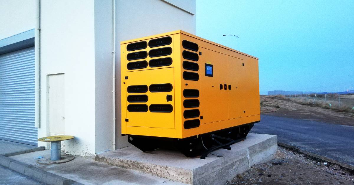 Power generator painted yellow