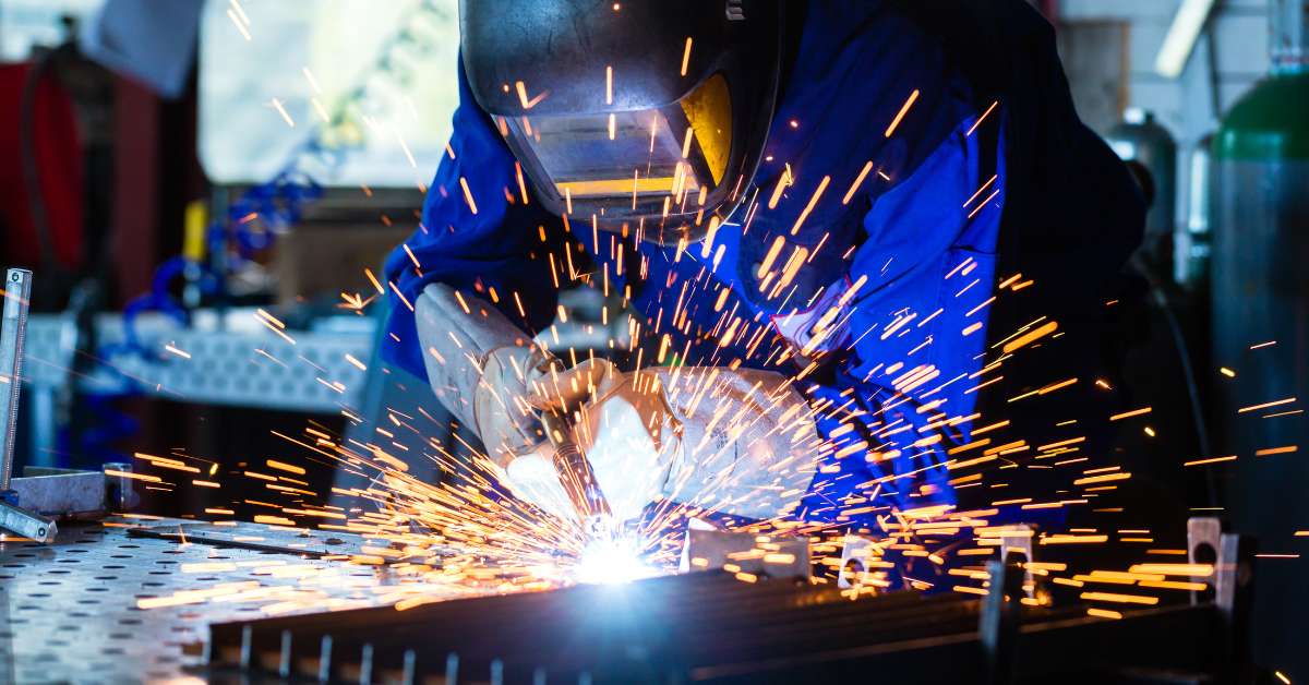 Welding a retail fixture