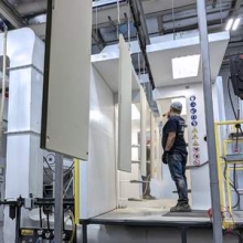 Powder Coating beige panels